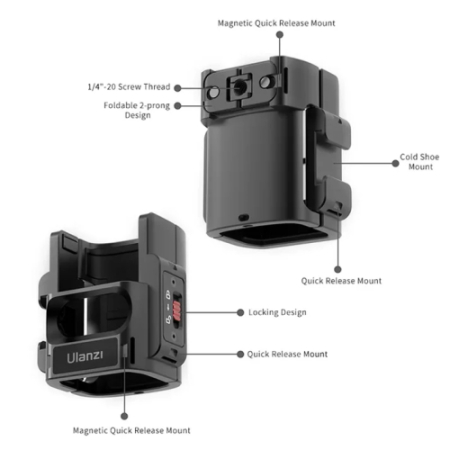 Ulanzi PK-06 (C014) - mini klatka, adapter rozszerzający do DJI Osmo Pocket 3